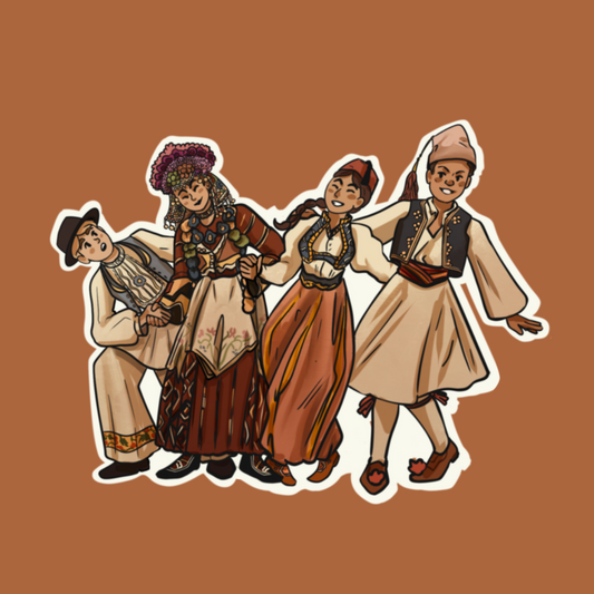 Inter-ethnic Balkan Group Dance Sticker