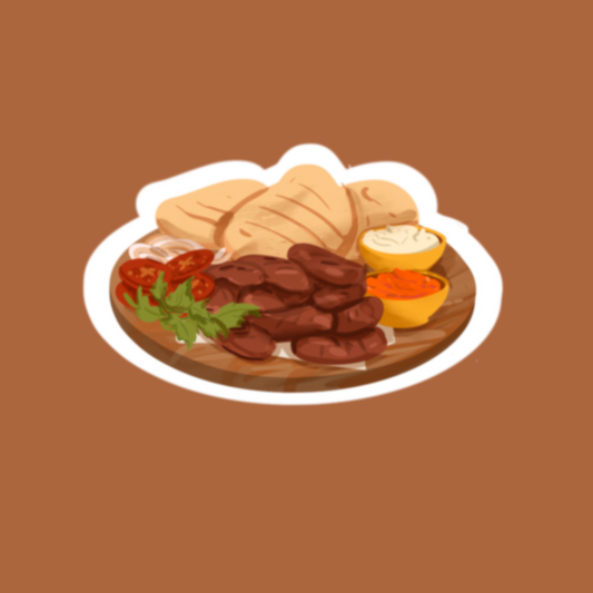 Balkan meat plate sticker